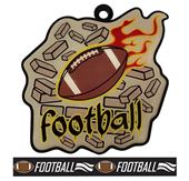 Epic 2.75" Sport Breakthrough Football Award Medal & Ribbon