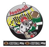 Epic 2.75" Showtime Black Football Award Medal & Ribbon