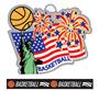 Epic 2.9" Patriotic Liberty Basketball Award Medal & Ribbon