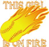 Epic Ladies Girl is on Fire V-Neck Graphic T-Shirts