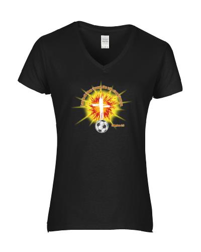 Epic Ladies Philippians 4:13 V-Neck Graphic T-Shirts. Free shipping.  Some exclusions apply.