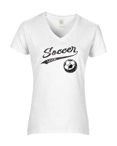 Epic Ladies Soccer Legend V-Neck Graphic T-Shirts. Free shipping.  Some exclusions apply.