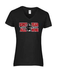 Epic Ladies Fear None V-Neck Graphic T-Shirts. Free shipping.  Some exclusions apply.
