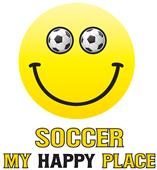 Epic Ladies Soccer Happy Place V-Neck Graphic T-Shirts