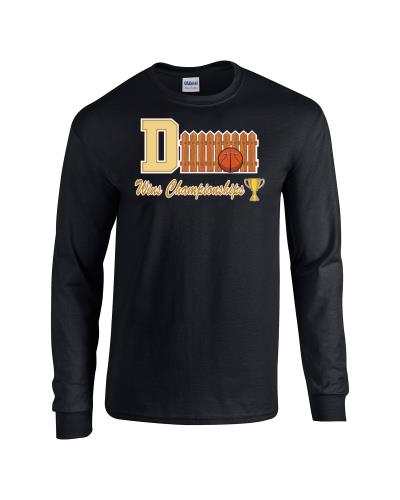 Epic Basketball D-Fence Long Sleeve Cotton Graphic T-Shirts. Free shipping.  Some exclusions apply.