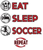 Epic Adult/Youth Eat, Sleep, Soccer Cotton Graphic T-Shirts