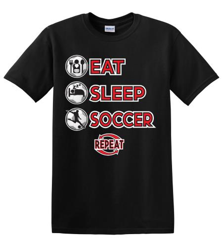 Epic Adult/Youth Eat, Sleep, Soccer Cotton Graphic T-Shirts. Free shipping.  Some exclusions apply.