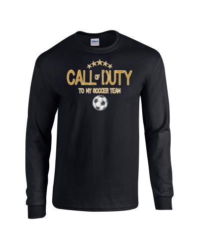 Epic Soccer Duty Long Sleeve Cotton Graphic T-Shirts. Free shipping.  Some exclusions apply.