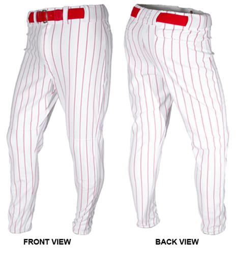 Adult A3XL Pinstriped Looped w/Fly & Back Pockets Baseball Pants - CO