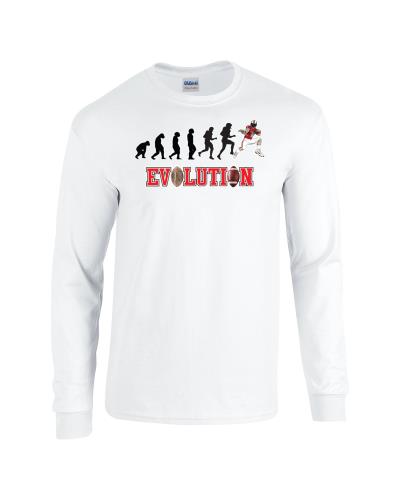 Epic Football Evolution Long Sleeve Cotton Graphic T-Shirts. Free shipping.  Some exclusions apply.