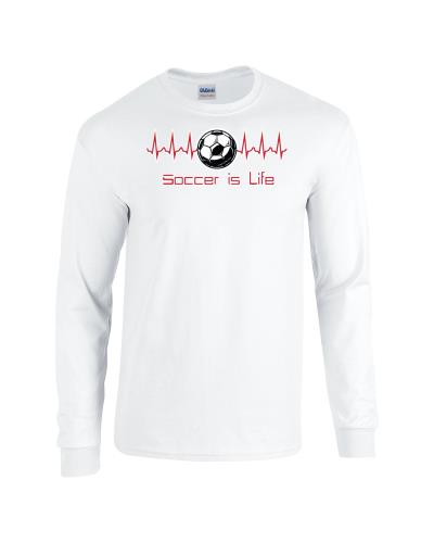 Epic Soccer is Life Long Sleeve Cotton Graphic T-Shirts. Free shipping.  Some exclusions apply.