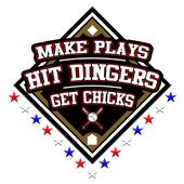 Epic Ladies Hit Dingers V-Neck Graphic T-Shirts
