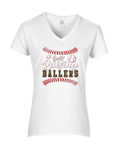 Epic Ladies Raising Ballers V-Neck Graphic T-Shirts. Free shipping.  Some exclusions apply.