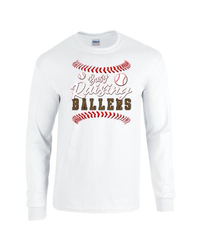 Epic Raising Ballers Long Sleeve Cotton Graphic T-Shirts. Free shipping.  Some exclusions apply.
