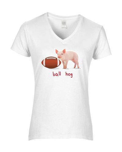 Epic Ladies Football Hog V-Neck Graphic T-Shirts. Free shipping.  Some exclusions apply.
