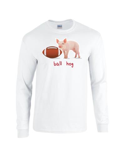 Epic Football Hog Long Sleeve Cotton Graphic T-Shirts. Free shipping.  Some exclusions apply.