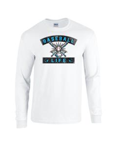 Epic Baseball Life Long Sleeve Cotton Graphic T-Shirts. Free shipping.  Some exclusions apply.