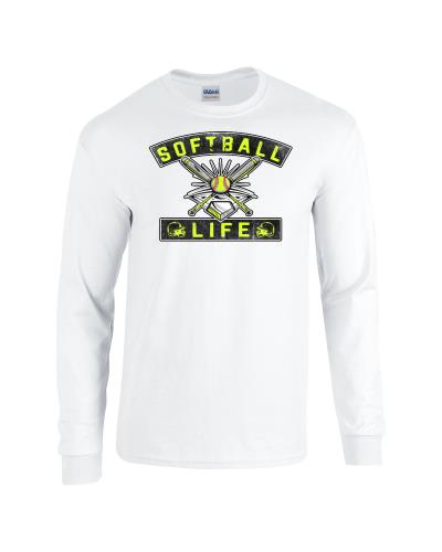 Epic Softball Life Long Sleeve Cotton Graphic T-Shirts