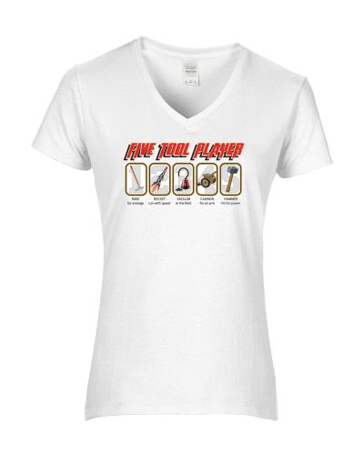 Epic Ladies Five Tool Player V-Neck Graphic T-Shirts. Free shipping.  Some exclusions apply.