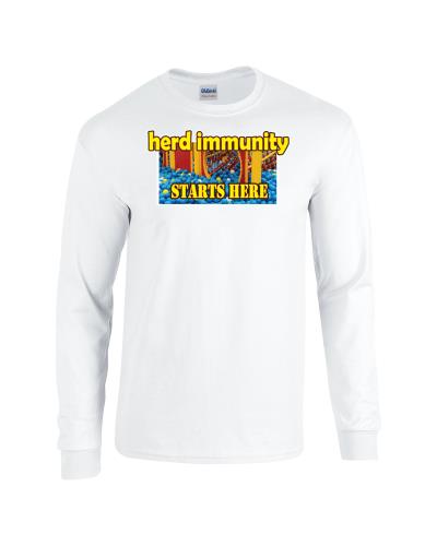 Epic Herd Immunity Long Sleeve Cotton Graphic T-Shirts. Free shipping.  Some exclusions apply.