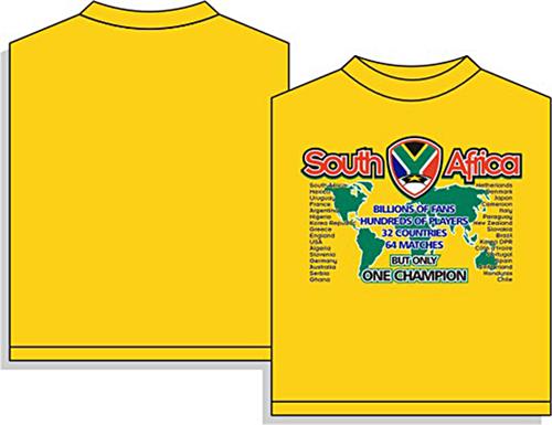 Utopia Sport South Africa Soccer T-shirts. Printing is available for this item.