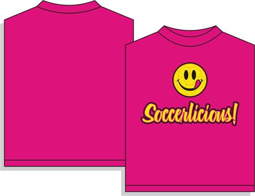 Utopia Soccerlicious Smiley Face T-shirt. Printing is available for this item.