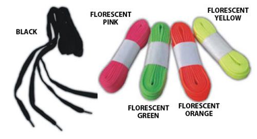 Red Lion Fluorescent & Black Shoelaces