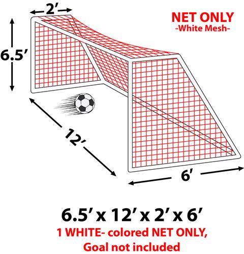 Epic 6.5 x12x2x6 3MM Soccer Goal Nets -EACH