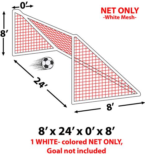 Epic 3MM Soccer Goal Nets 8 x 24 x 0 x 8 EACH