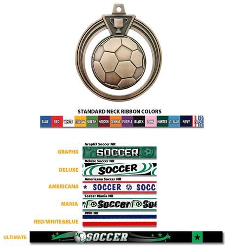 Hasty Awards 2.5" Eclipse Soccer Medals M-707S. Personalization is available on this item.
