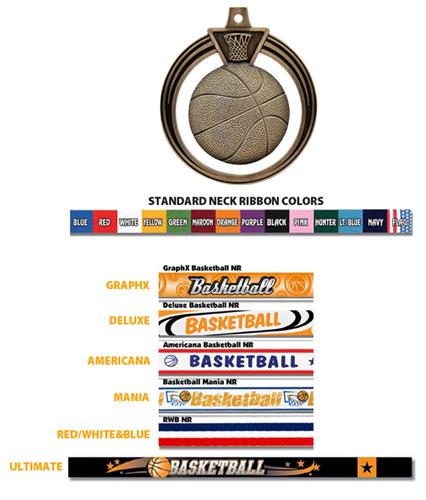 Hasty Awards 2.5" Eclipse Basketball Medals. Personalization is available on this item.