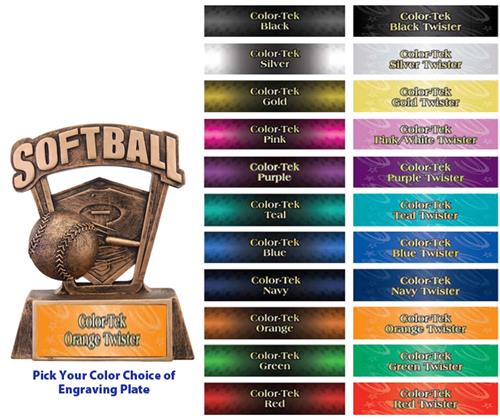 Hasty Awards ProSport 6" Softball Resin Trophies. Engraving is available on this item.