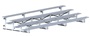 4 Row 21' Bleacher Single Foot Plank Tip & Roll BLCH-421TRG