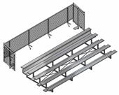 Universal Enclosure For 5 Row Bleacher 15' & 21'