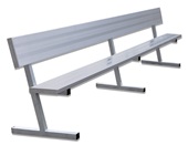 7.5 FT, 15 FT, 21 FT Portable Player Bench with Seat Back