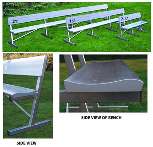 Pro Players Aluminum Bench With Backrests 3 Sizes