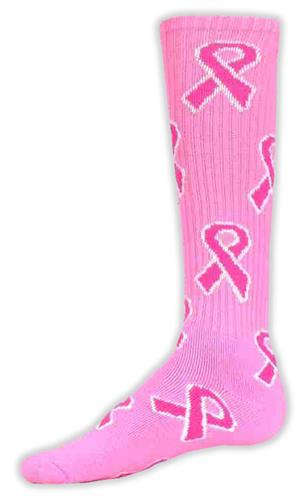 Red Lion Breast Cancer Pink Ribbon Socks (1-Pair)
