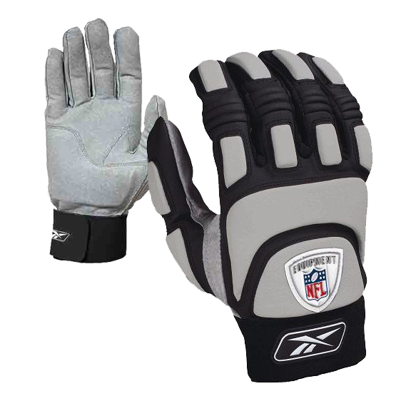 Saranac Tackified Adult Football Receiver Gloves Size Large Grey 