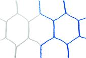 2 Tone Hexagon Soccer Net 8' x 24' x 4' x 10'