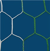 8 ft.H x 24 ft.W Soccer Goal Replacement Nets Braided Two-Tone Net PAIR