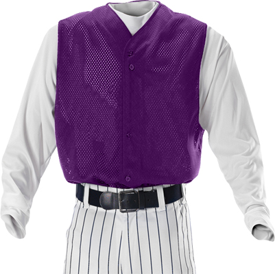 Alleson Full Button Mesh Baseball Vests-Closeout