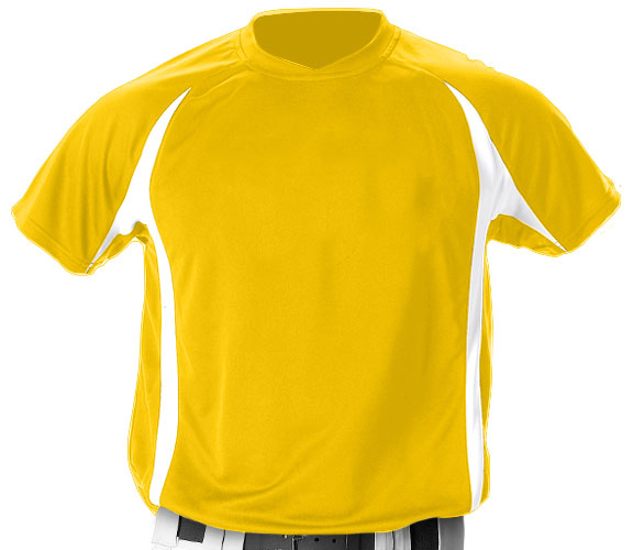 yellow baseball top