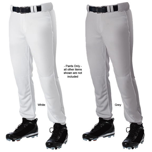 Baseball-Hosen Alleson Men's Size 3X White Baseball Pants Elastic Leg ...