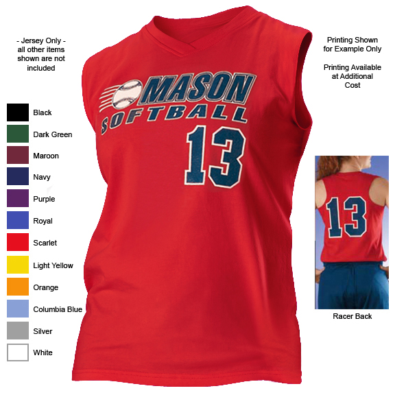 Alleson 522VWY Girl's VNeck Softball Jerseys Baseball Equipment & Gear