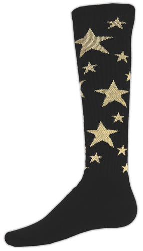Red Lion STARS Athletic Socks - Black/Vegas Gold