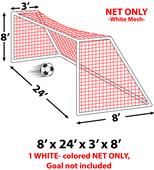 Epic 8 x 24 x 3 x 8 3MM Soccer Goal Nets -EACH