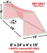 Epic 3MM 8x24x4x10 Soccer Goal Net -EACH