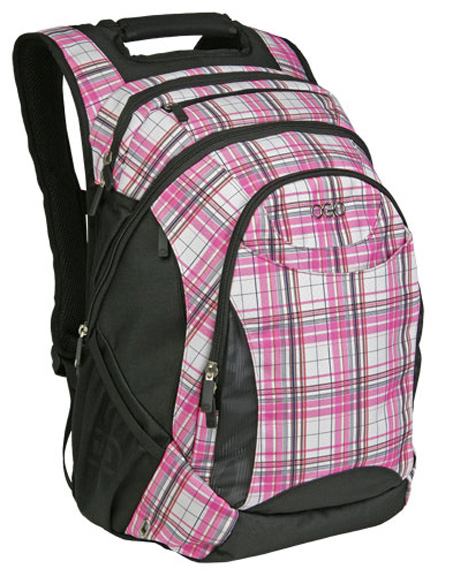 Ogio Politan Pink Plaid Backpack Fits 