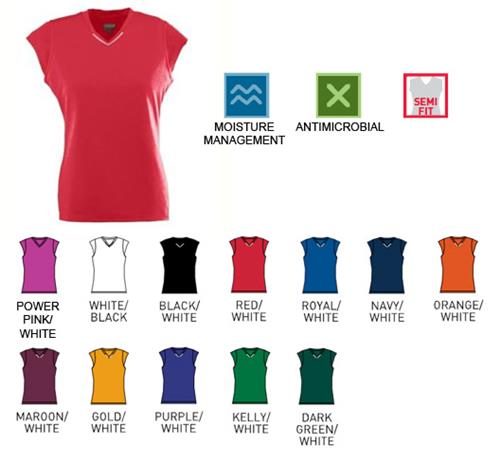 Augusta Sportswear Girls' Rally Semi Fit Jerseys. Printing is available for this item.
