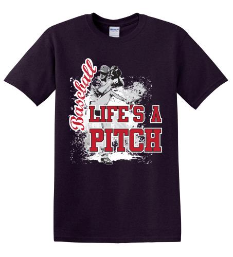 Epic Adult/Youth Life's A Pitch Cotton Graphic T-Shirts. Free shipping.  Some exclusions apply.